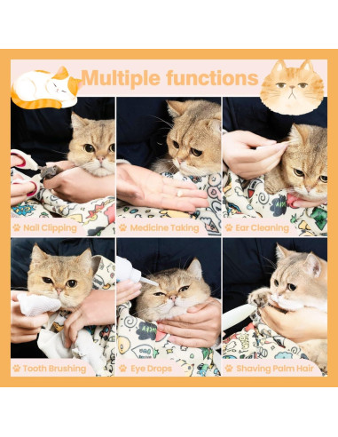 Envoltura Acicalamiento Gatos Chubby Bear XL 90x90cm Vaca