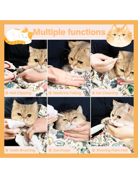 Envoltura Acicalamiento Gatos Chubby Bear XL 90x90cm Vaca