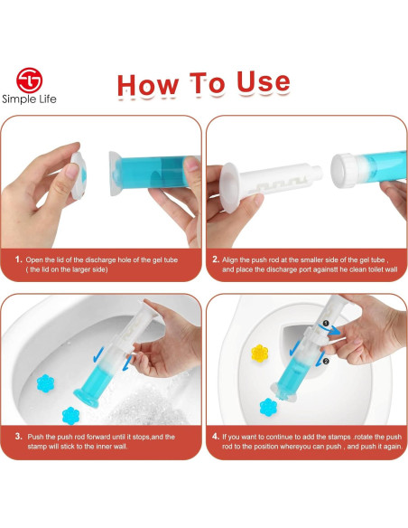 Gel Limpiador de Inodoro Simple Life - 32 Sellos Aroma Floral