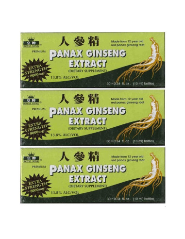 Extracto de Ginseng Panax Royal King 8000 mg 30 Viales