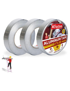 Cinta de Aluminio XFasten 1" x 151.2m 3-Pack para HVAC