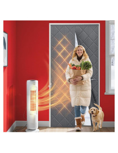 Cortina de Puerta Térmica Aislada LOVIGA 30x80" Gris