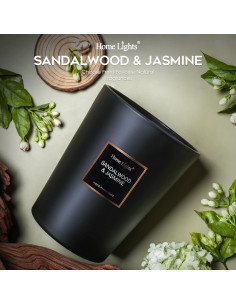 Vela Aromática HomeLights 943g Sándalo y Jazmín 3 Mechas 2
