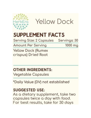 Cápsulas de Diente de León HerbEra 60 Unidades 500 mg