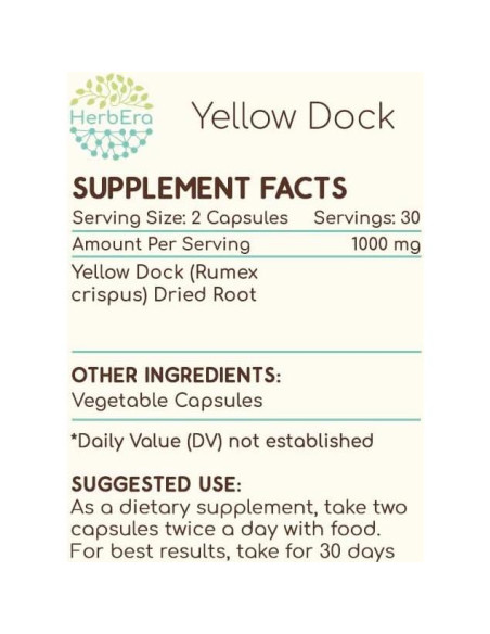 Cápsulas de Diente de León HerbEra 60 Unidades 500 mg