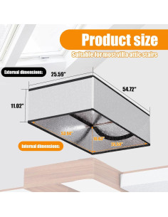 Cubierta de Aislamiento para Escaleras de Ático Eapele 2 PCS 2