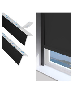 Bloqueadores de Luz Blackout ZSTARR 147.32 cm 2 Piezas Negro