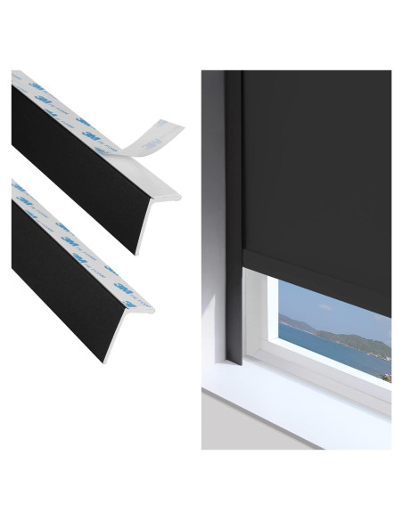 Bloqueadores de Luz Blackout ZSTARR 147.32 cm 2 Piezas Negro