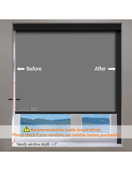 Bloqueadores de Luz Blackout ZSTARR 147.32 cm 2 Piezas Negro