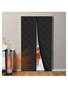 Cortina Térmica Aislante Magnética Peryiter 81x203 cm Negra