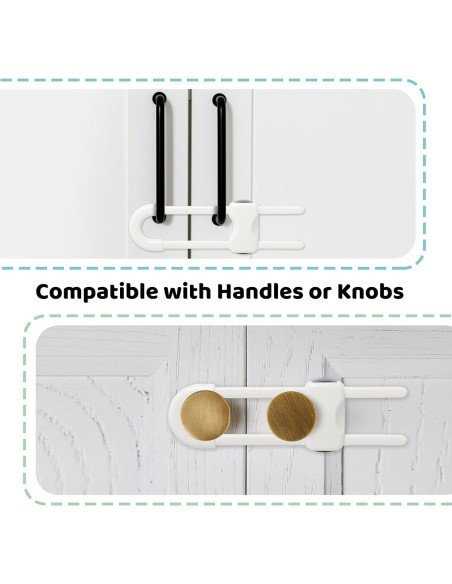 Cerraduras de Seguridad para Armarios Bebés U-2 - Paquete de 2