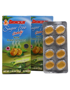 Caramelos Sin Azúcar Broncolin con Eucalipto y Equinácea - 32 Unidades