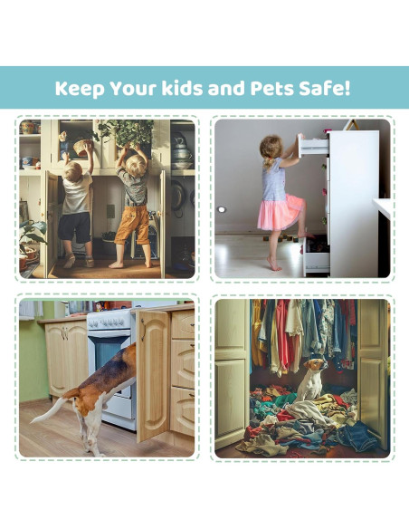 Cerraduras de Seguridad para Armarios Bebés U-2 - Paquete de 2