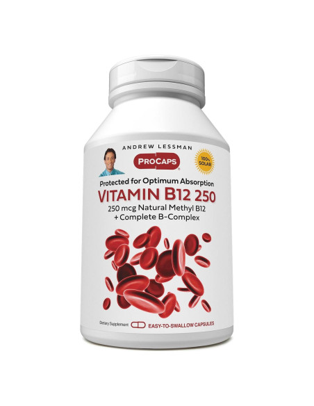 Vitamina B12 250 mcg Andrew Lessman 60 Cápsulas Methylcobalamin