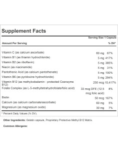 Vitamina B12 250 mcg Andrew Lessman 60 Cápsulas Methylcobalamin 2