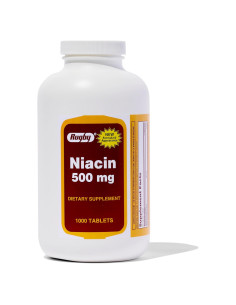 Suplemento de Niacina 500mg Rugby - 1000 Tabletas