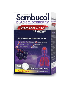 Tabletas disolventes Sambucol para resfriados - 60 unidades