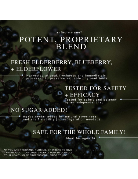 Jarabe de Saúco Orgánico Anthoimmune 236.6 ml - Soporte Inmunológico