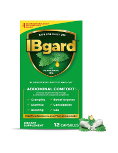 Suplemento Digestivo IBgard - 12 Cápsulas de Aceite de Menta