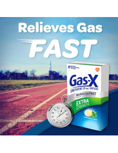 Gas-X Tabletas Masticables Alivio de Gas 125 mg Crema de Menta 18 Unidades 2