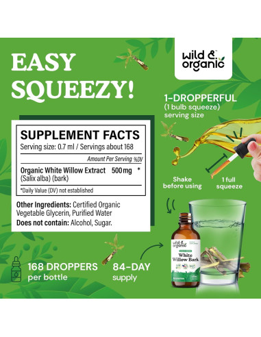 Tintura de Corteza de Sauce Blanco Silvestre 118.29 ml - Vegano
