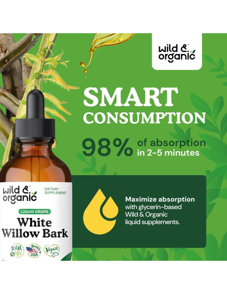 Tintura de Corteza de Sauce Blanco Silvestre 118.29 ml - Vegano