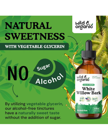 Tintura de Corteza de Sauce Blanco Silvestre 118.29 ml - Vegano