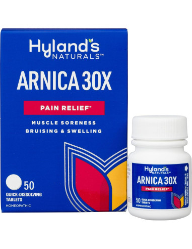 Tabletas de Arnica Montana 30x Hyland - Alivio Natural 50 Unidades