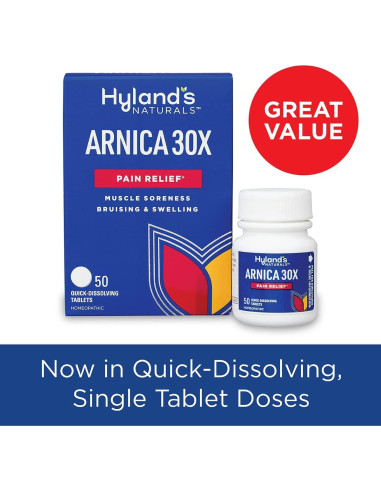 Tabletas de Arnica Montana 30x Hyland - Alivio Natural 50 Unidades