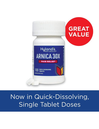 Tabletas de Arnica Montana 30x Hyland - Alivio Natural 50 Unidades