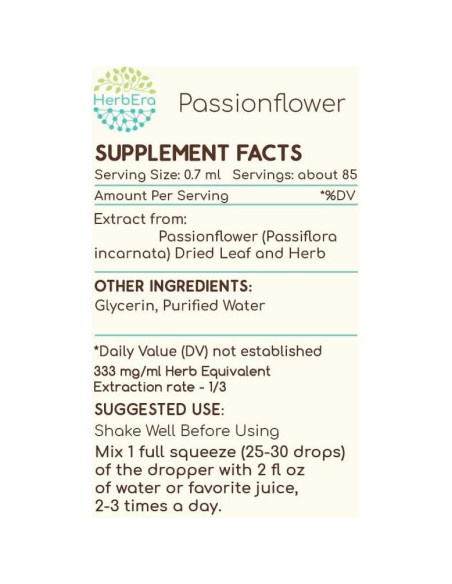 Extracto de hierbas sin alcohol HerbEra 59 ml - Flor de la Pasión