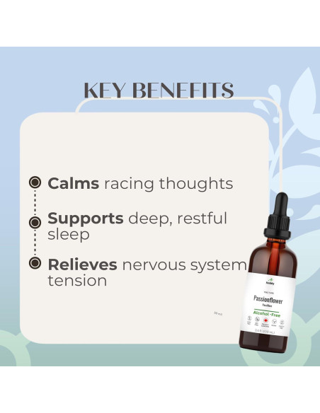 Tintura de Flor de Pasión Herbity 100 ml - Sin Alcohol, Vegano