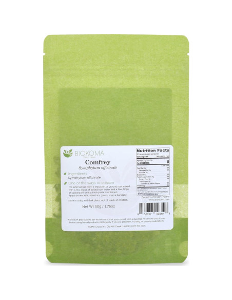 Raíz de Consuelda Secada 50g Biokoma - Té Herbal Natural Kosher