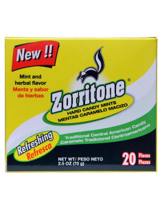 Pastillas para la Tos Zorritone Ancalmo 20 Piezas Sabor Menta