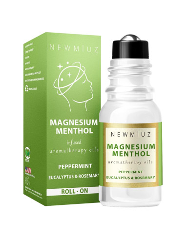 Roll On de Magnesio Mentol New Miuz 10ml - Alivio Rápido para Migrañas