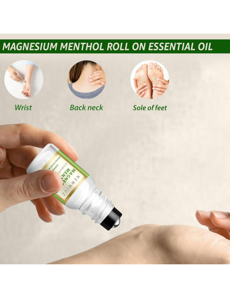 Roll On de Magnesio Mentol New Miuz 10ml - Alivio Rápido para Migrañas