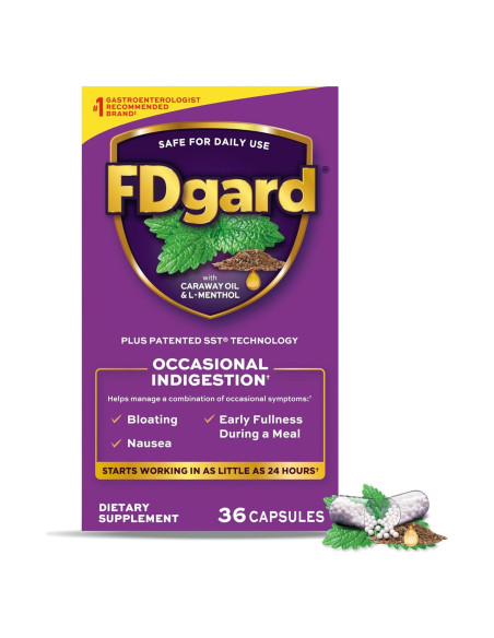 Suplemento Digestivo FDgard 36 Cápsulas - Alivio Indigestión