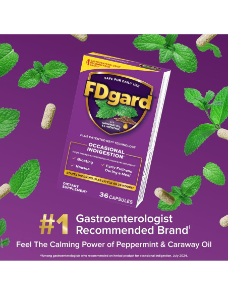 Suplemento Digestivo FDgard 36 Cápsulas - Alivio Indigestión