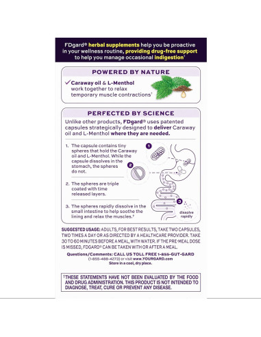 Suplemento Digestivo FDgard 36 Cápsulas - Alivio Indigestión