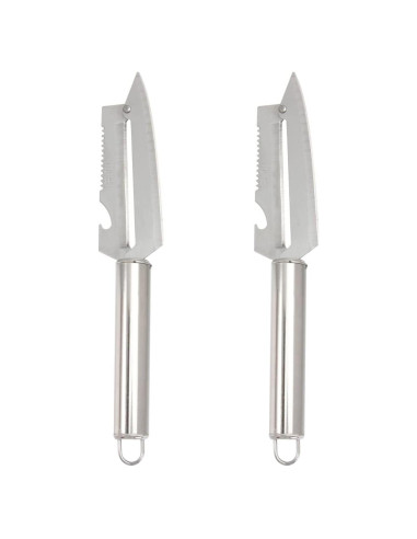 Cuchillo Pelador Multifuncional BESTonZON Acero Inoxidable 2 Pcs
