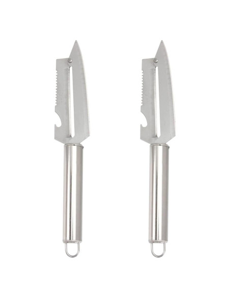 Cuchillo Pelador Multifuncional BESTonZON Acero Inoxidable 2 Pcs