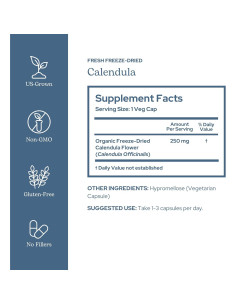 Cápsulas de Caléndula Ecléctica 90 CT - Suplemento Herbal Vegano 2