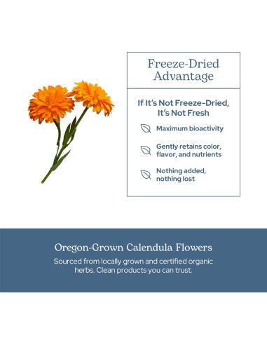 Cápsulas de Caléndula Ecléctica 90 CT - Suplemento Herbal Vegano