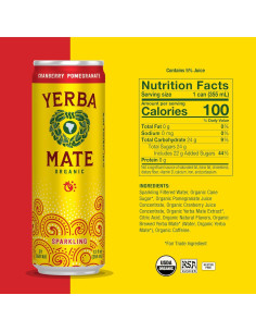 Yerba Mate Carbonatada Guayakí Arándano Granada 355ml x12 2