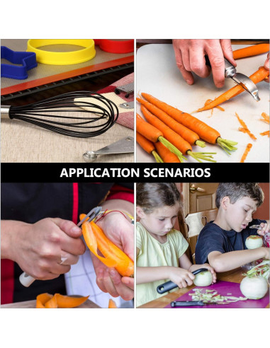 Cuchillo Pelador Multifuncional BESTonZON Acero Inoxidable 2 Pcs