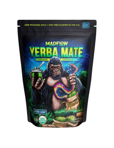 Yerba Mate Orgánica MADFLOW Hoja Suelta 453g Sin Humo