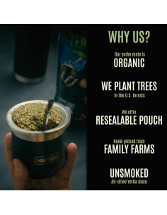 Yerba Mate Orgánica MADFLOW Hoja Suelta 453g Sin Humo 2