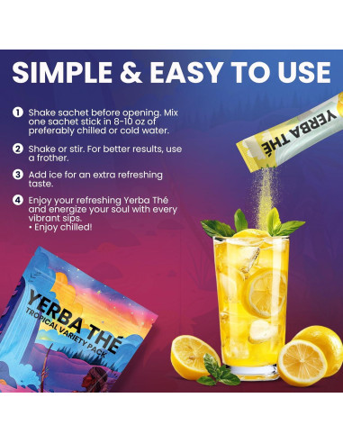 Polvo de Té de Yerba Mate Diosa Antigua 30 Sobres Energía Limpia