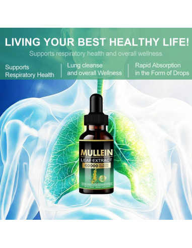 Gotas de Mullein 59.15 ml - Extracto Herbal para Pulmones
