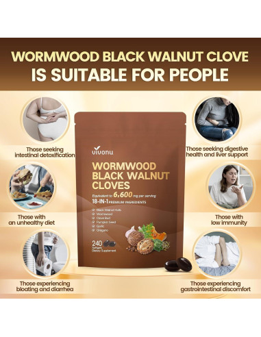 Cápsulas Digestivas 18 en 1 VivoNu 240 Geles Blandos 6600mg